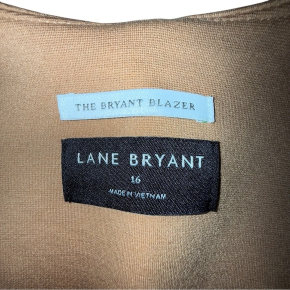 LANE BRYANT Ponte Bryant Collarless Blazer - Tan Women’s 16 - Picture 6 of 16